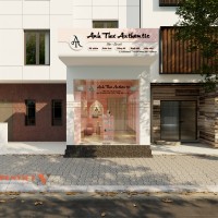 Mẫu thiết kế nội thất shop mỹ phẩm Anh Thư chỉ 43m2